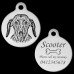 Dachshund Engraved 31mm Large Round Pet Dog ID Tag